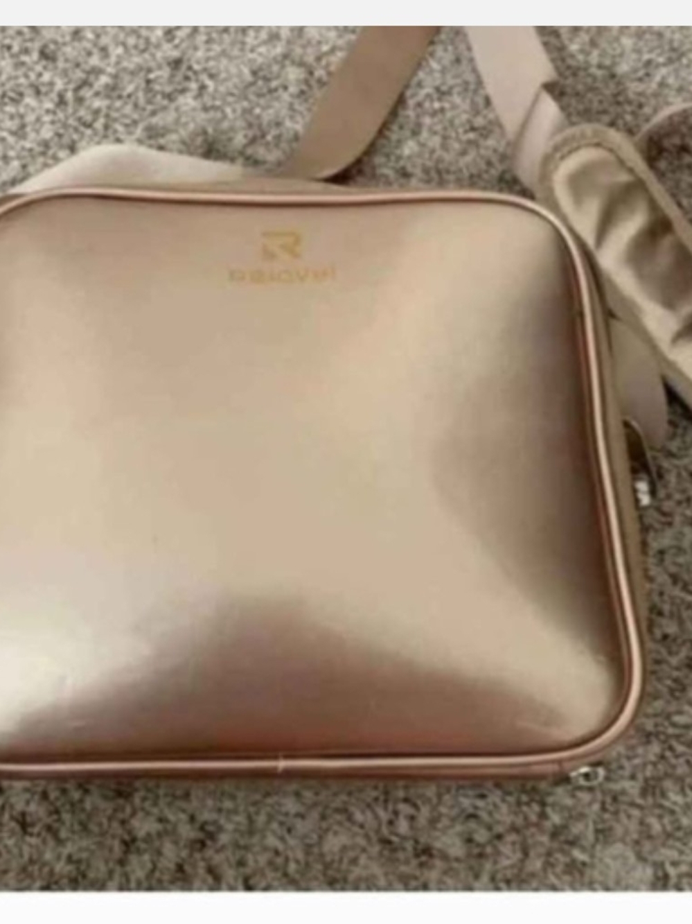 Rose Gold Crossbody Makeup Bag for Women